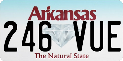 AR license plate 246VUE