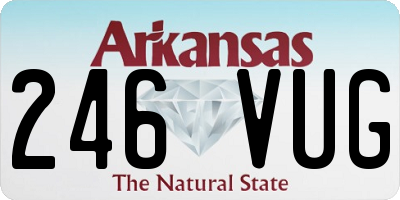AR license plate 246VUG