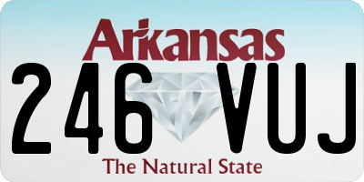 AR license plate 246VUJ