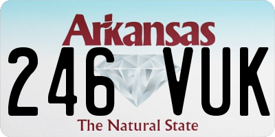 AR license plate 246VUK