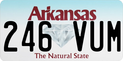 AR license plate 246VUM