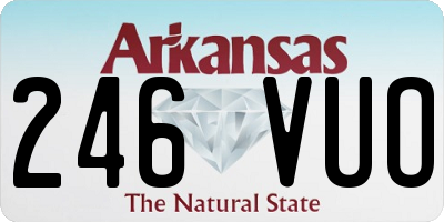 AR license plate 246VUO
