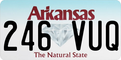 AR license plate 246VUQ