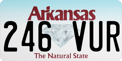 AR license plate 246VUR