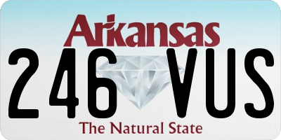 AR license plate 246VUS