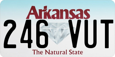AR license plate 246VUT