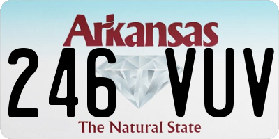AR license plate 246VUV