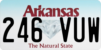 AR license plate 246VUW