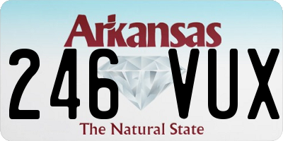 AR license plate 246VUX
