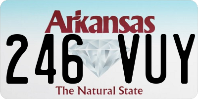 AR license plate 246VUY