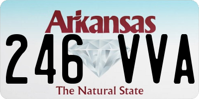 AR license plate 246VVA