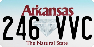 AR license plate 246VVC