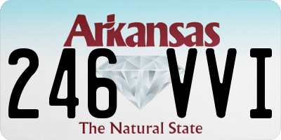 AR license plate 246VVI