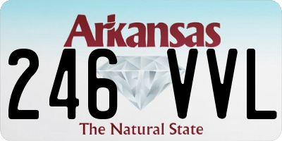 AR license plate 246VVL