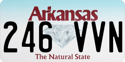 AR license plate 246VVN