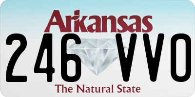 AR license plate 246VVO