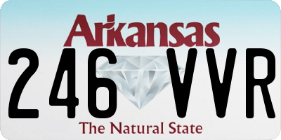 AR license plate 246VVR
