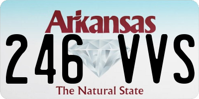 AR license plate 246VVS