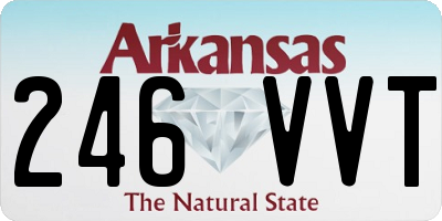 AR license plate 246VVT