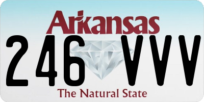 AR license plate 246VVV