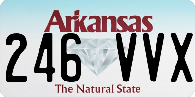 AR license plate 246VVX