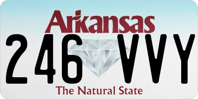 AR license plate 246VVY
