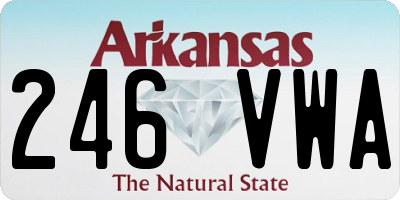 AR license plate 246VWA