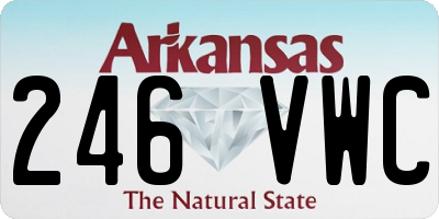 AR license plate 246VWC