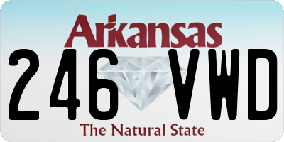 AR license plate 246VWD