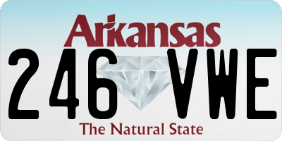 AR license plate 246VWE