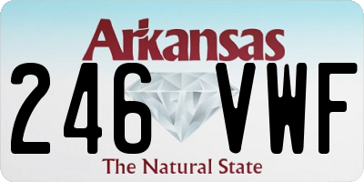 AR license plate 246VWF