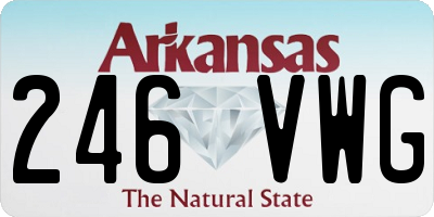 AR license plate 246VWG