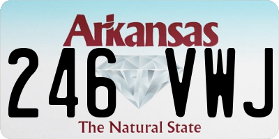 AR license plate 246VWJ