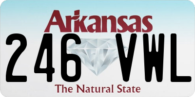 AR license plate 246VWL