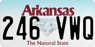 AR license plate 246VWQ