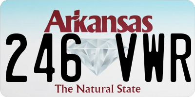 AR license plate 246VWR