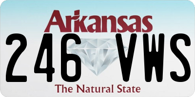 AR license plate 246VWS