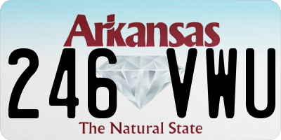 AR license plate 246VWU