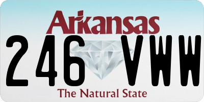 AR license plate 246VWW