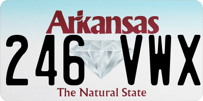 AR license plate 246VWX