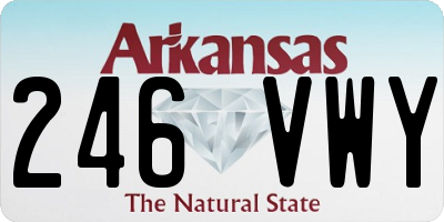 AR license plate 246VWY