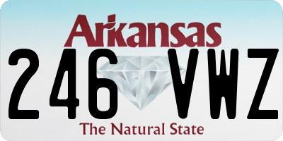 AR license plate 246VWZ