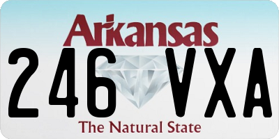 AR license plate 246VXA
