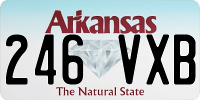 AR license plate 246VXB