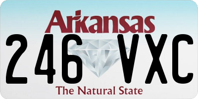 AR license plate 246VXC