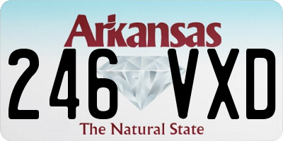 AR license plate 246VXD
