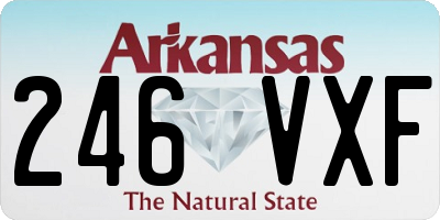 AR license plate 246VXF