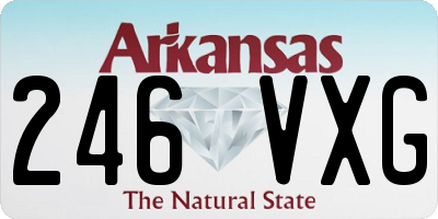 AR license plate 246VXG