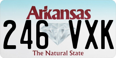 AR license plate 246VXK