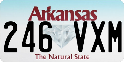 AR license plate 246VXM